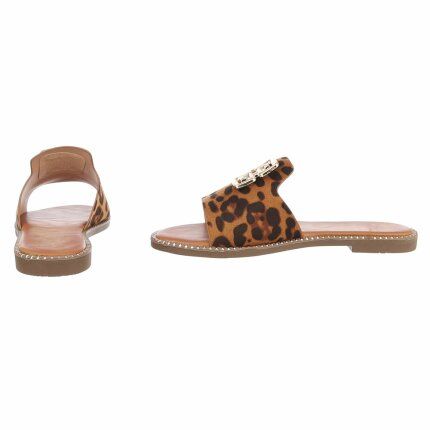 Damen Pantoletten - leopard