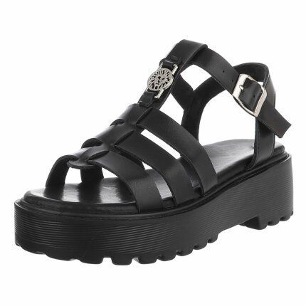 Damen Keilsandaletten - black