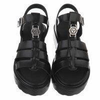 Damen Keilsandaletten - black