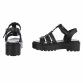 Damen Keilsandaletten - black