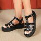 Damen Keilsandaletten - black