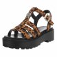 Damen Keilsandaletten - leopard Gr. 37