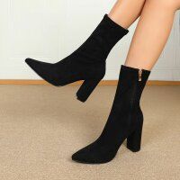 Damen High-Heel Stiefeletten - black