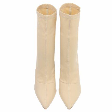 Damen High-Heel Stiefeletten - beige