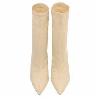 Damen High-Heel Stiefeletten - beige