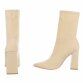 Damen High-Heel Stiefeletten - beige