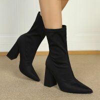 Damen High-Heel Stiefeletten - black