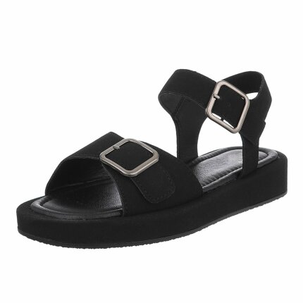 Damen Keilsandaletten - black - 12 Paar
