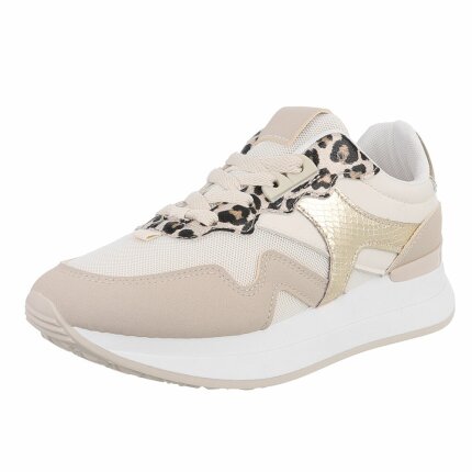 Damen Low-Sneakers - beige Gr. 39