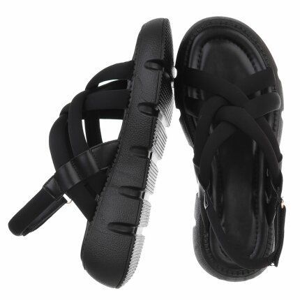 Damen Keilsandaletten - black