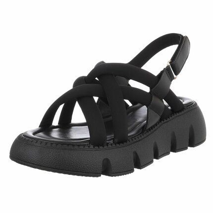Damen Keilsandaletten - black Gr. 39