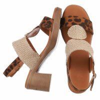 Damen Sandaletten - leopard