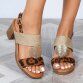 Damen Sandaletten - leopard