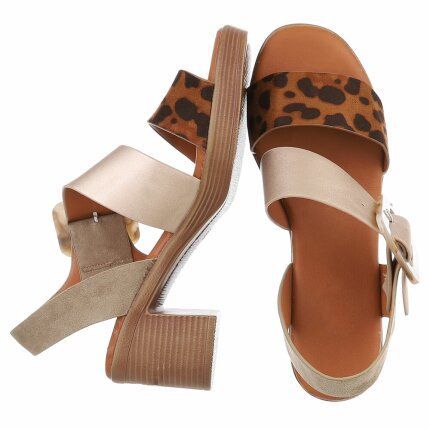 Damen Sandaletten - leopard