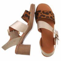 Damen Sandaletten - leopard