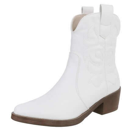 Damen Western- & Bikerboots - whitepu - 12 Paar
