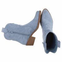 Damen Western- & Bikerboots - bluesuede