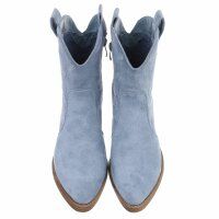Damen Western- & Bikerboots - bluesuede