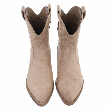Damen Western- & Bikerboots - khakisuede