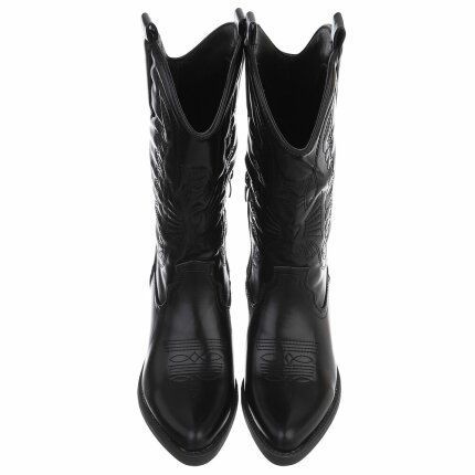 Damen Western- & Bikerboots - blackpu