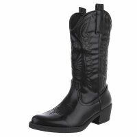 Damen Western- & Bikerboots - blackpu