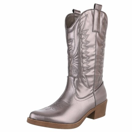 Damen Western- & Bikerboots - gun Gr. 40