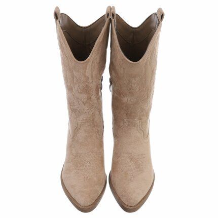 Damen Western- & Bikerboots - khakisuede