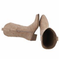 Damen Western- & Bikerboots - khakisuede