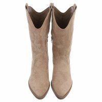 Damen Western- & Bikerboots - khakisuede