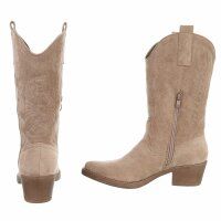 Damen Western- & Bikerboots - khakisuede