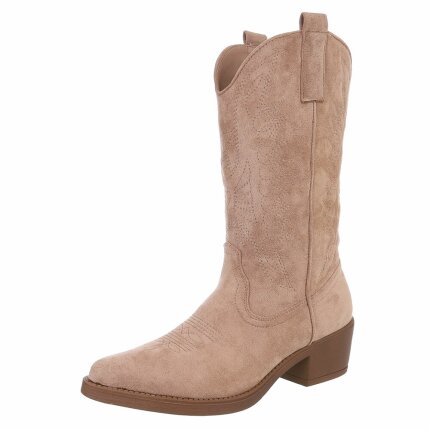 Damen Western- & Bikerboots - nudesuede - 12 Paar