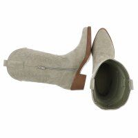 Damen Western- & Bikerboots - olivesuede