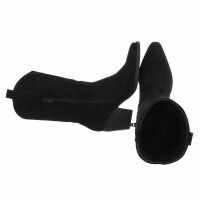 Damen Western- & Bikerboots - blacksuede