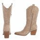 Damen Western- & Bikerboots - khakisuede