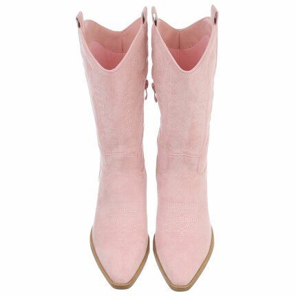 Damen Western- & Bikerboots - pinksuede