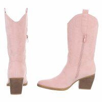 Damen Western- & Bikerboots - pinksuede