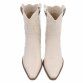 Damen Western- & Bikerboots - beigepu