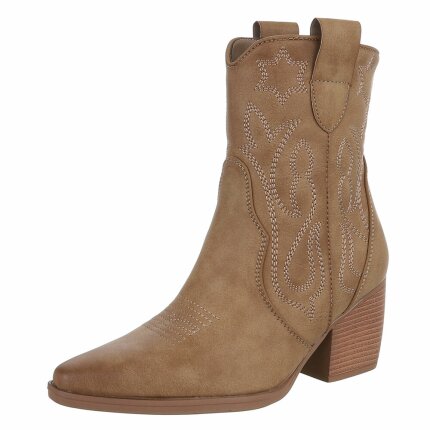 Damen Western- & Bikerboots - khakipu Gr. 37