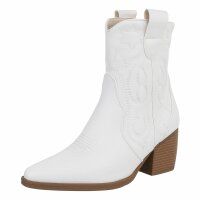 Damen Western- & Bikerboots - whitepu