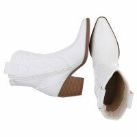 Damen Western- & Bikerboots - whitepu