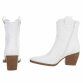 Damen Western- & Bikerboots - whitepu