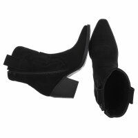 Damen Western- & Bikerboots - blacksuede
