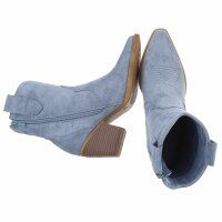 Damen Western- & Bikerboots - bluesuede
