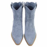 Damen Western- & Bikerboots - bluesuede