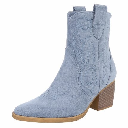 Damen Western- & Bikerboots - bluesuede Gr. 41