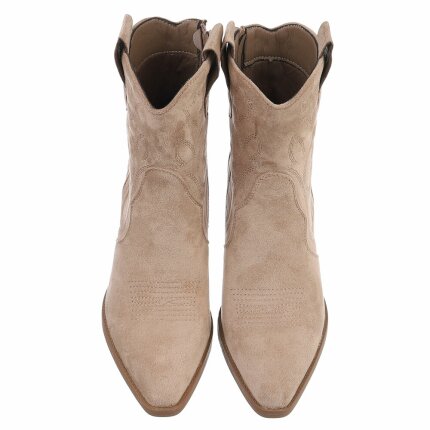 Damen Western- & Bikerboots - khakisuede
