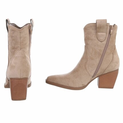 Damen Western- & Bikerboots - khakisuede