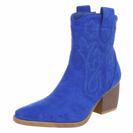 Damen Western- & Bikerboots - sapphirebluesuede Gr. 38