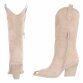 Damen Western- & Bikerboots - beigesuede
