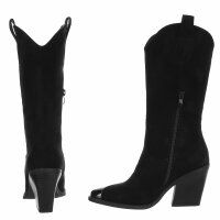 Damen Western- & Bikerboots - blacksuede